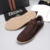 Zegna Men’s Suede Casual Sneakers, Signature Tone‑on‑Tone Stitching #B67550