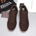 Zegna Men’s Suede Casual Sneakers, Signature Tone‑on‑Tone Stitching #B67550