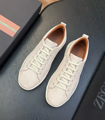 Zegna Men’s Triple Stitch Low‑Top Sneakers, Leather &amp; Suede Upper #B67570