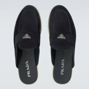 Prada Men  Slippers Suede mules Black color #B67693