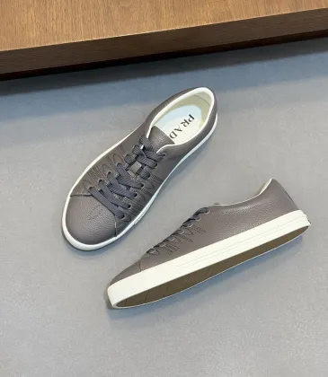 Prada Men's Nappa Leather Casual Sneakers, Western Decorative Stitching, Sheepskin Lining, Soft Rubber Outsole, Multiple Colors Available #B67497
