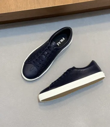 Prada Men's Nappa Leather Casual Sneakers, Western Decorative Stitching, Sheepskin Lining, Soft Rubber Outsole, Multiple Colors Available #B67498