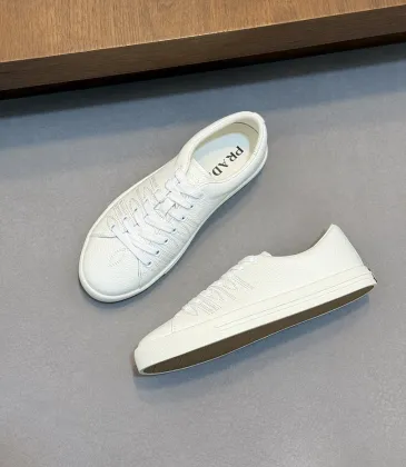 Prada Men's Nappa Leather Casual Sneakers, Western Decorative Stitching, Sheepskin Lining, Soft Rubber Outsole, Multiple Colors Available #B67499