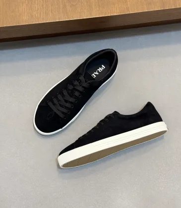 Prada Men's Nappa Leather Casual Sneakers, Western Decorative Stitching, Sheepskin Lining, Soft Rubber Outsole, Multiple Colors Available #B67500