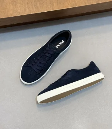 Prada Men's Nappa Leather Casual Sneakers, Western Decorative Stitching, Sheepskin Lining, Soft Rubber Outsole, Multiple Colors Available #B67503