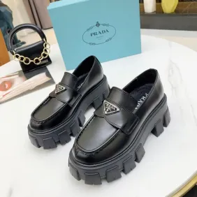 Prada Unisex Shoes Casual height increasing leather shoes #A39524 Prada Unisex Shoes Casual height increasing leather shoes #A39524