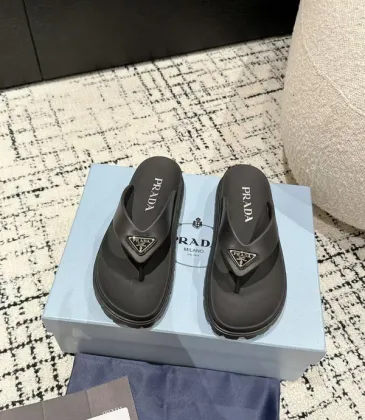 Prada Shoes for Women's Prada Slippers Rubber Thong Sandals Black/White #A54181 Prada Shoes for Women's Prada Slippers Rubber Thong Sandals Black/White #A54181