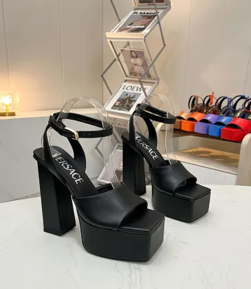 Versace shoes for Women's Sandals Medusa Aevitas Satin Platform RTW #A49009 Versace shoes for Women's Sandals Medusa Aevitas Satin Platform RTW #A49009