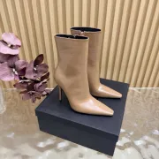 YSL Cassandre Side‑Zip Square‑Toe Ankle Boots 10.5cm Heel #B68442