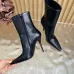 YSL Cassandre Side‑Zip Square‑Toe Ankle Boots 10.5cm Heel #B68444