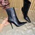 YSL Cassandre Side‑Zip Square‑Toe Ankle Boots 10.5cm Heel #B68444