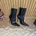 YSL Cassandre Side‑Zip Square‑Toe Ankle Boots 10.5cm Heel #B68444