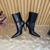 YSL Cassandre Side‑Zip Square‑Toe Ankle Boots 10.5cm Heel #B68444