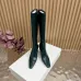 YSL Cassandre Side‑Zip Square‑Toe Knee‑High Boots 7cm Heel #B68429