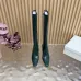 YSL Cassandre Side‑Zip Square‑Toe Knee‑High Boots 7cm Heel #B68429