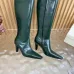 YSL Cassandre Side‑Zip Square‑Toe Knee‑High Boots 7cm Heel #B68429