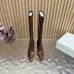 YSL Cassandre Side‑Zip Square‑Toe Knee‑High Boots 7cm Heel #B68431