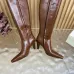 YSL Cassandre Side‑Zip Square‑Toe Knee‑High Boots 7cm Heel #B68431
