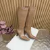 YSL Cassandre Side‑Zip Square‑Toe Knee‑High Boots 7cm Heel #B68432