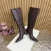 YSL Cassandre Side‑Zip Square‑Toe Knee‑High Boots 7cm Heel #B68433