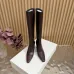 YSL Cassandre Side‑Zip Square‑Toe Knee‑High Boots 7cm Heel #B68433