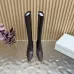 YSL Cassandre Side‑Zip Square‑Toe Knee‑High Boots 7cm Heel #B68433
