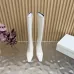 YSL Cassandre Side‑Zip Square‑Toe Knee‑High Boots 7cm Heel #B68434