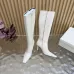 YSL Cassandre Side‑Zip Square‑Toe Knee‑High Boots 7cm Heel #B68434
