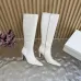 YSL Cassandre Side‑Zip Square‑Toe Knee‑High Boots 7cm Heel #B68434
