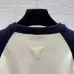 Prada Early Fall New Arrival Color-Block Logo Crew Neck Knit Long-Sleeve Top #B68313