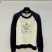 Prada Early Fall New Arrival Color-Block Logo Crew Neck Knit Long-Sleeve Top #B68313