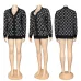 Womens Gucci Burgundy GG Print V Neck  Knit Cardigan Outerwear #B67695