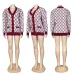 Womens Gucci Burgundy GG Print V Neck  Knit Cardigan Outerwear #B67695