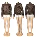 LV Designer Chic Monogram Print Cropped Baseball Jacket #A62501