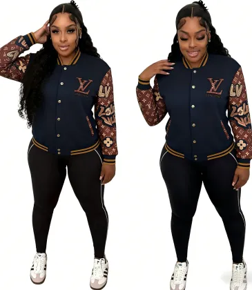 Premium Luxury LV Monogram Embroidered Patchwork Fashion Varsity Bomber Jacket #A62503