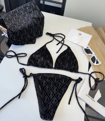 YSL New Style Bikini Swimsuit Corduroy Fabric Two-Piece Set #B68517