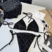 YSL New Style Bikini Swimsuit Corduroy Fabric Two-Piece Set #B68517