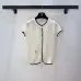 Dior Monogram Knit Short Sleeve Crew Neck Blouse #A63664