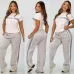 2025 On sale Women's D-ior CD Pattern Top and Pants Set with Side Stripe #A47225
