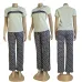 2025 On sale Women's D-ior CD Pattern Top and Pants Set with Side Stripe #A47225