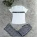 2025 On sale Women's D-ior CD Pattern Top and Pants Set with Side Stripe #A47225
