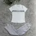2025 On sale Women's D-ior CD Pattern Top and Pants Set with Side Stripe #A47225