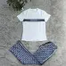 2025 On sale Women's D-ior CD Pattern Top and Pants Set with Side Stripe #A47225