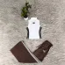 Black Tube Top White Long Skirt Adidas Two‑Piece Outfit #B67626