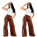 Black Tube Top White Long Skirt Adidas Two‑Piece Outfit #B67626