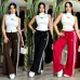 Black Tube Top White Long Skirt Adidas Two‑Piece Outfit #B67626