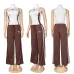 Black Tube Top White Long Skirt Adidas Two‑Piece Outfit #B67626