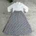 D-ior Long-Sleeve Shirt with CD Print Maxi Skirt #A46535