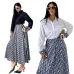 D-ior Long-Sleeve Shirt with CD Print Maxi Skirt #A46535