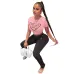 Prada Two-piece set including a new cross-border European and American independent website high street fashion brand letter-printed short-sleeved T-shirt and long pants #A64627